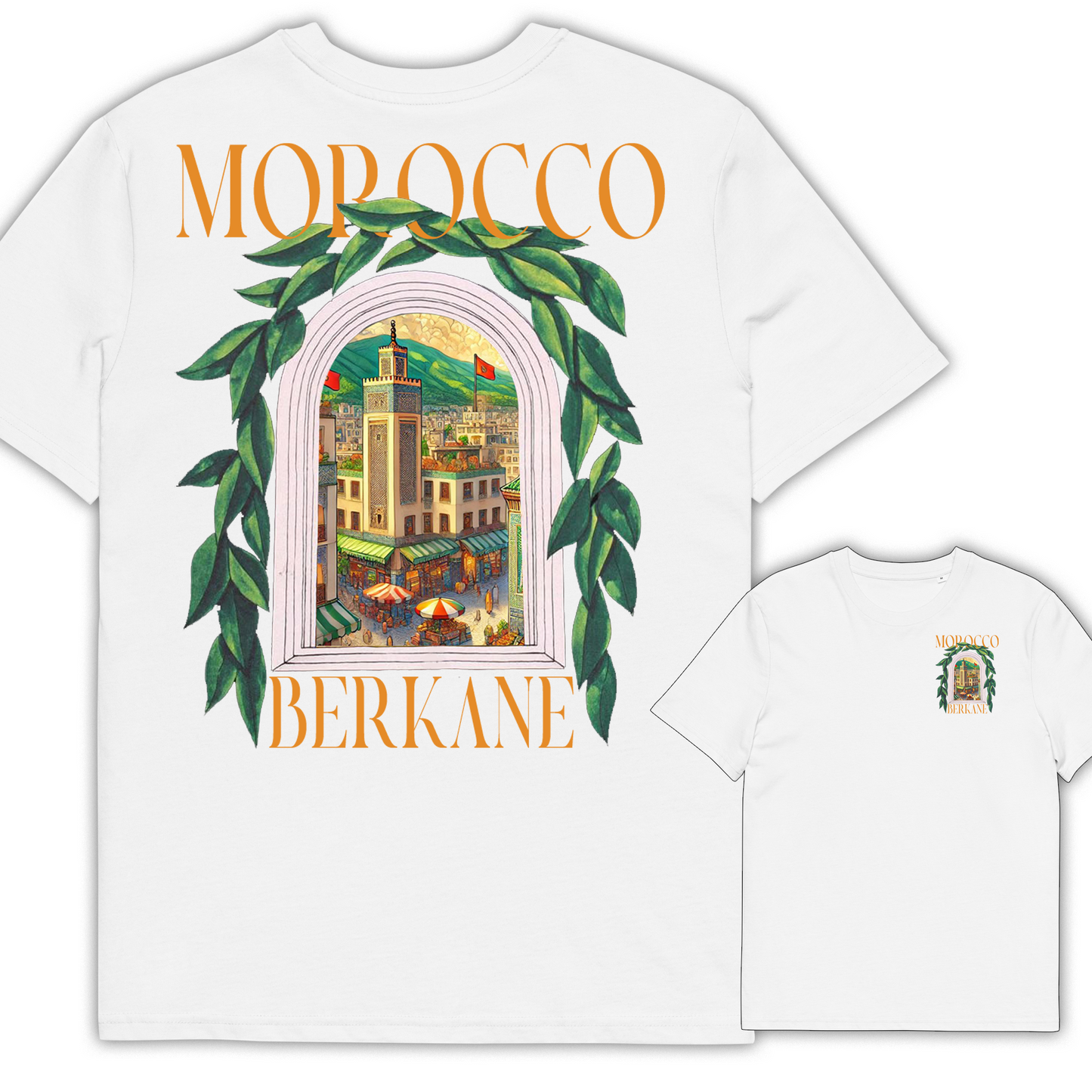 All Moroccan Cities White t-shirt Oversize