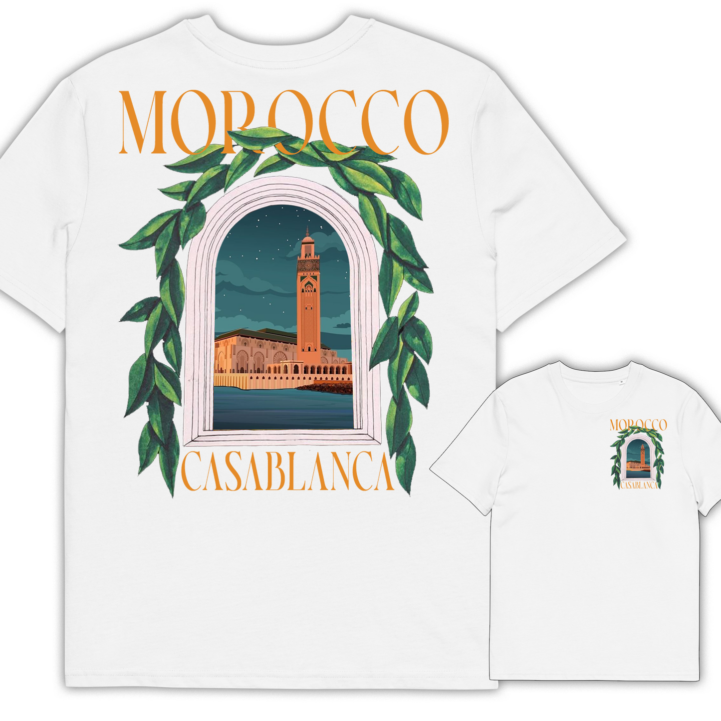 All Moroccan Cities White t-shirt Oversize