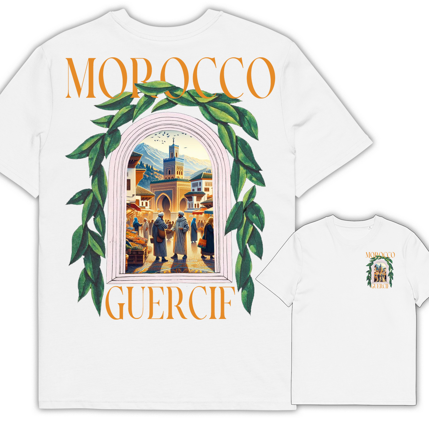 All Moroccan Cities White t-shirt Oversize
