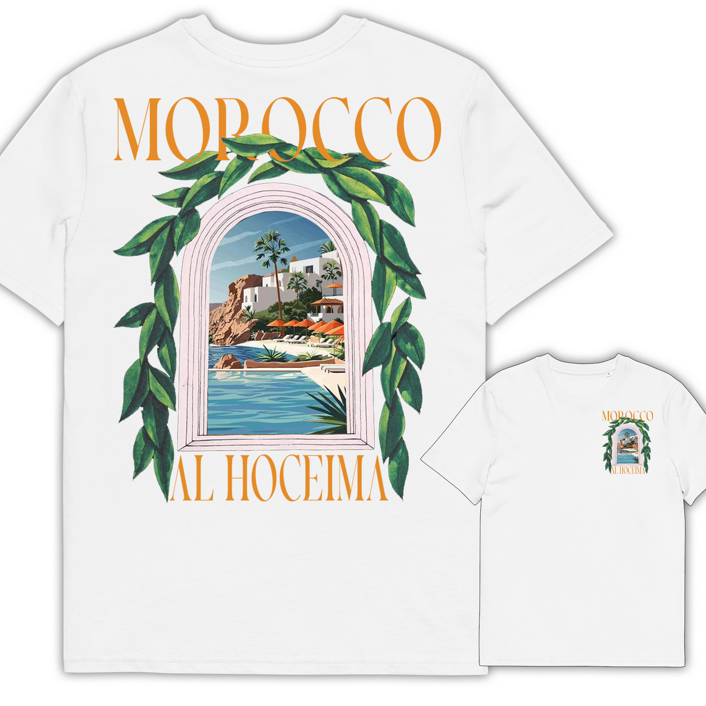 All Moroccan Cities White t-shirt Oversize