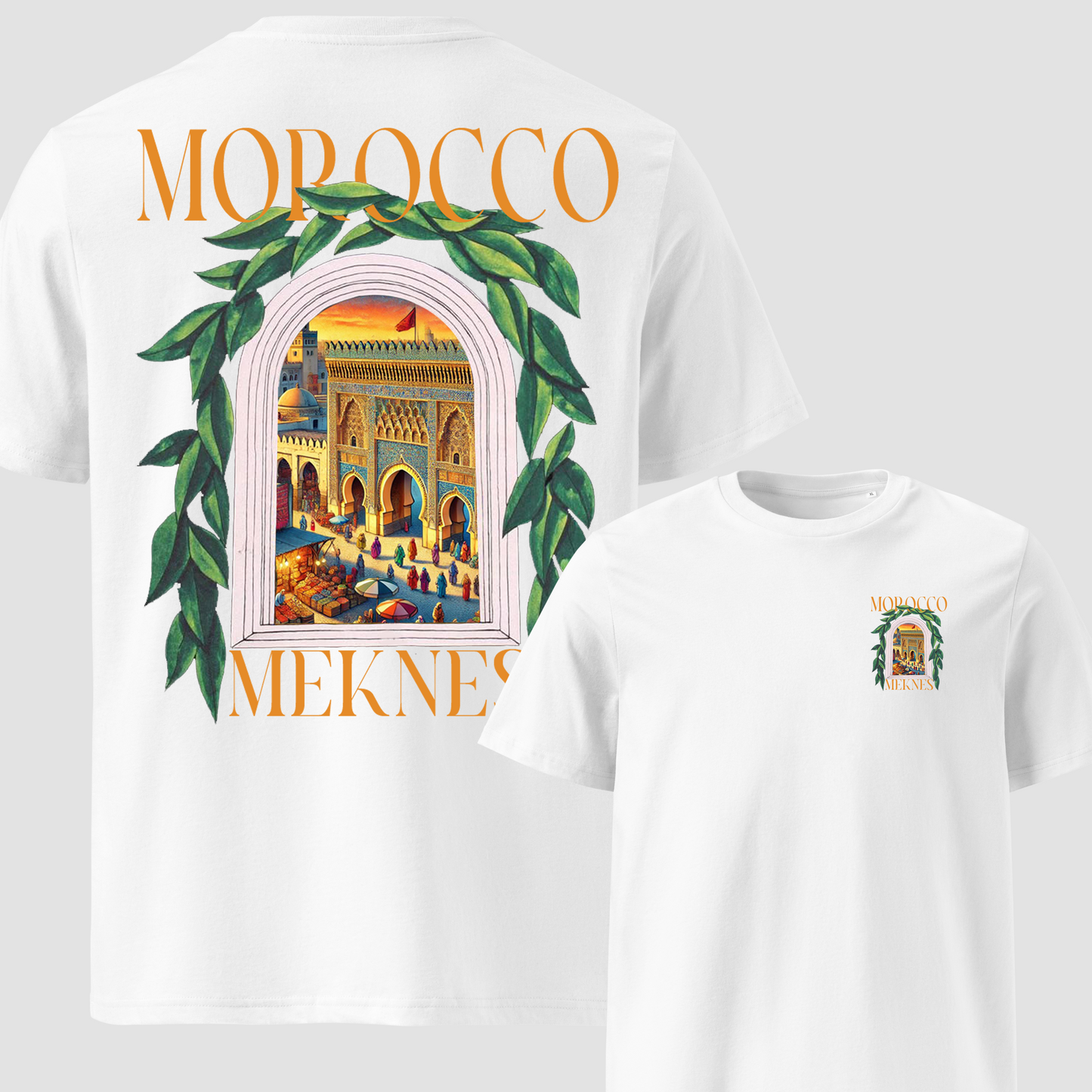 All Moroccan Cities White t-shirt Oversize