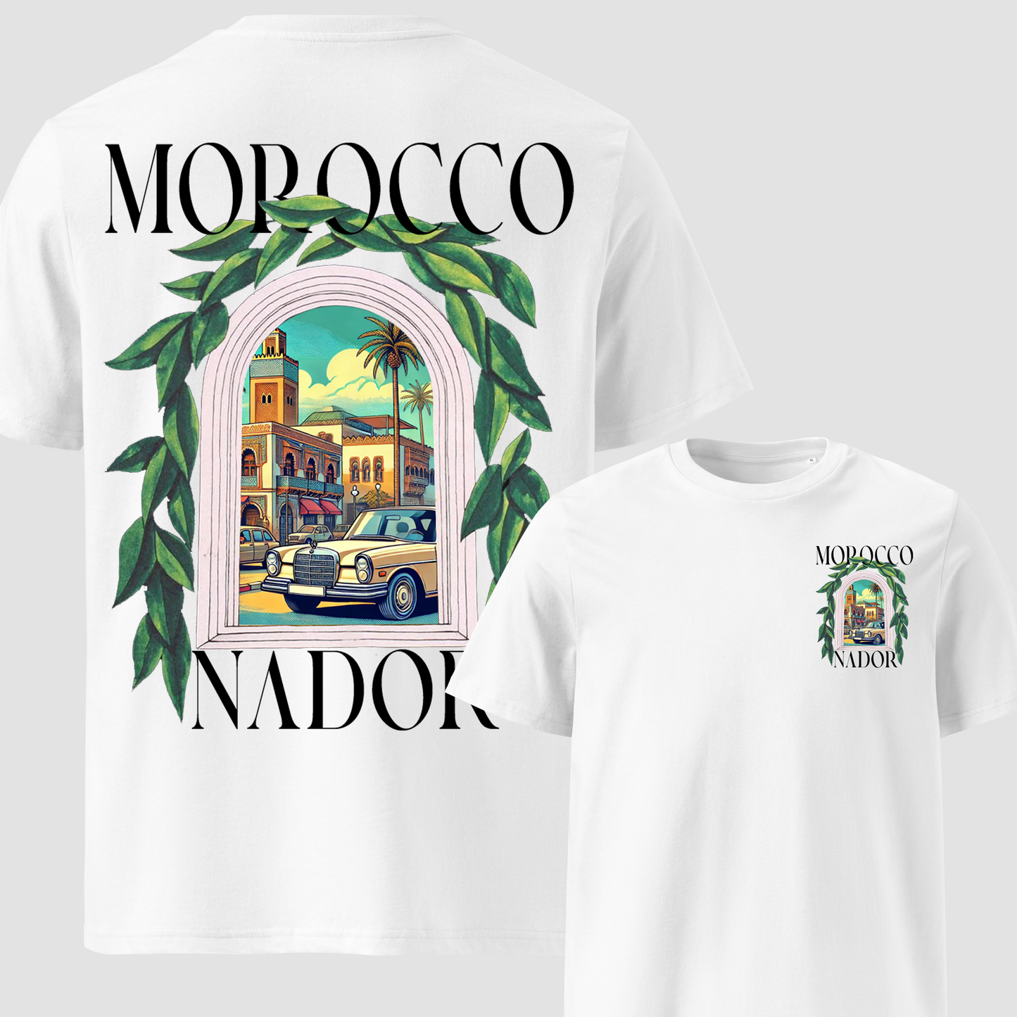All Moroccan Cities White t-shirt Oversize