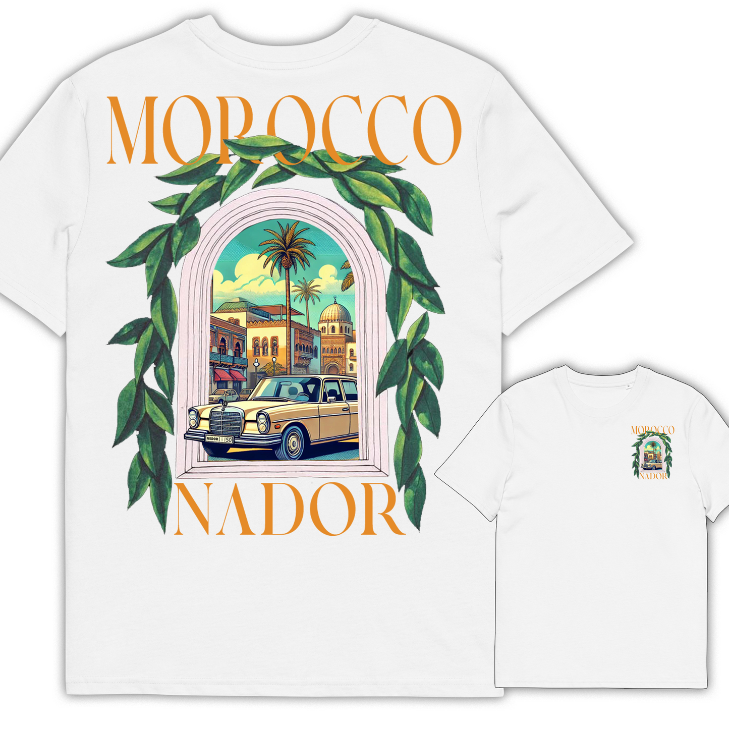 All Moroccan Cities White t-shirt Oversize