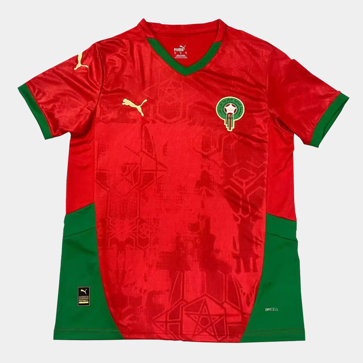 Marokkanisches Fußball-T-Shirt 22-23 {für Männer und Frauen} rot