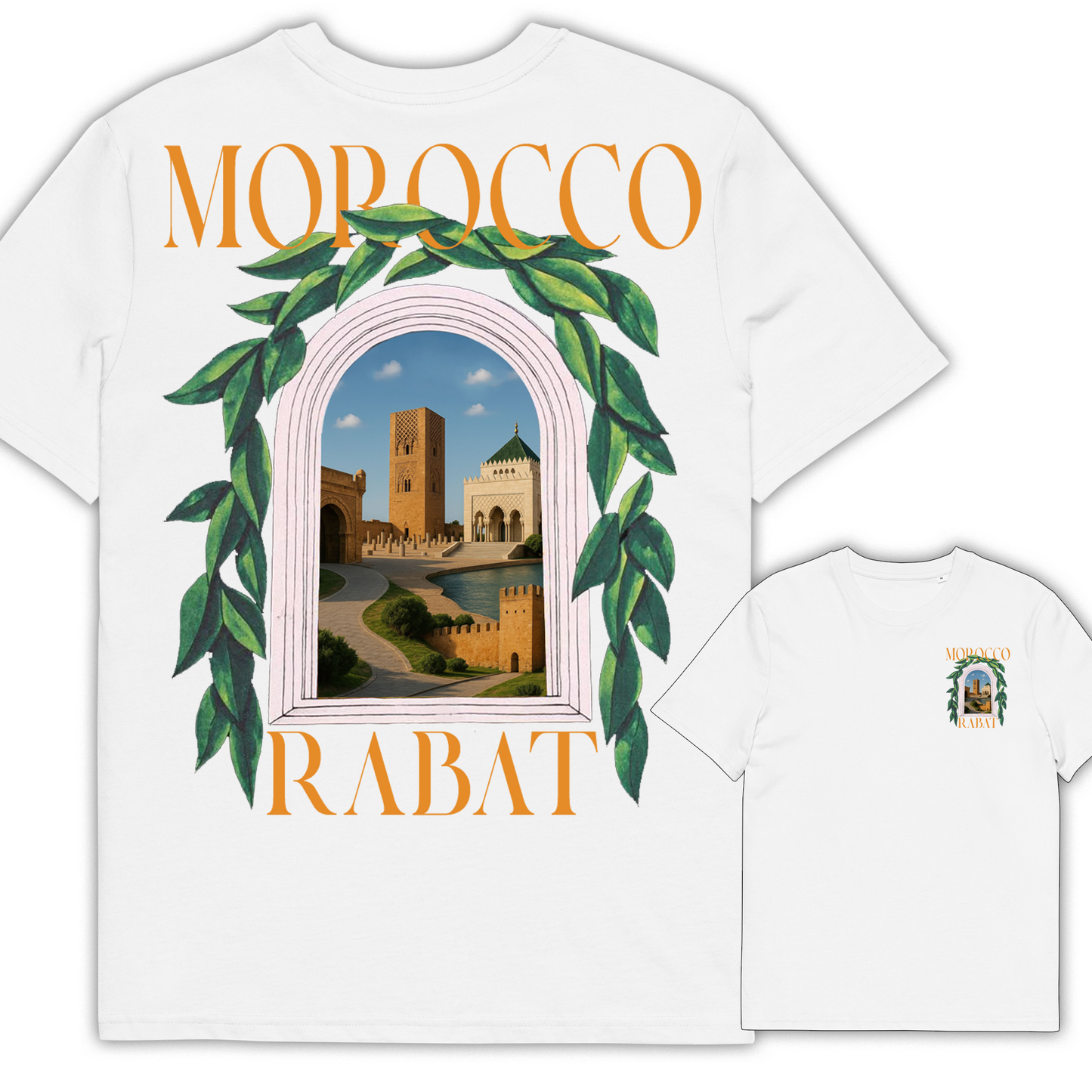 All Moroccan Cities White t-shirt Oversize