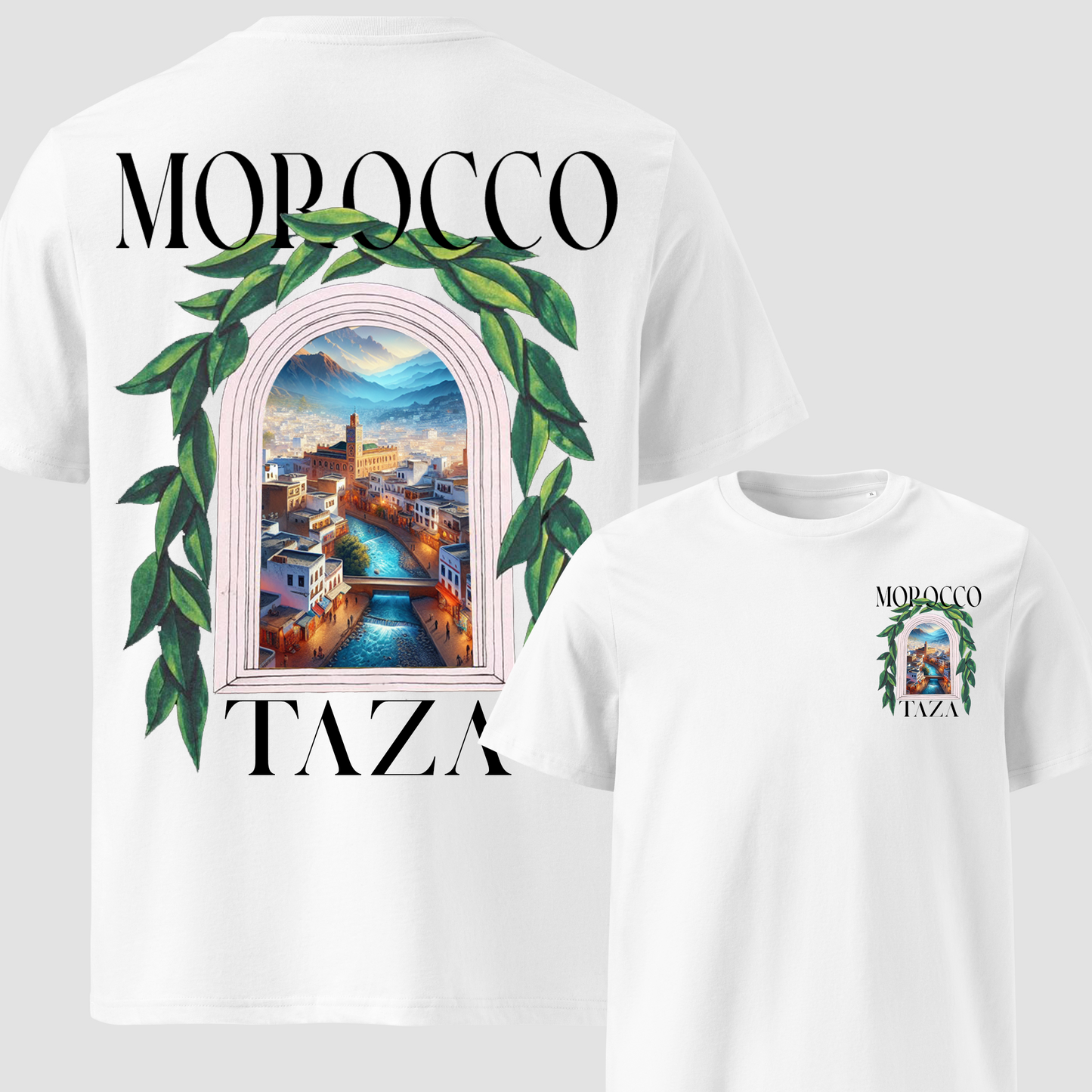 All Moroccan Cities White t-shirt Oversize