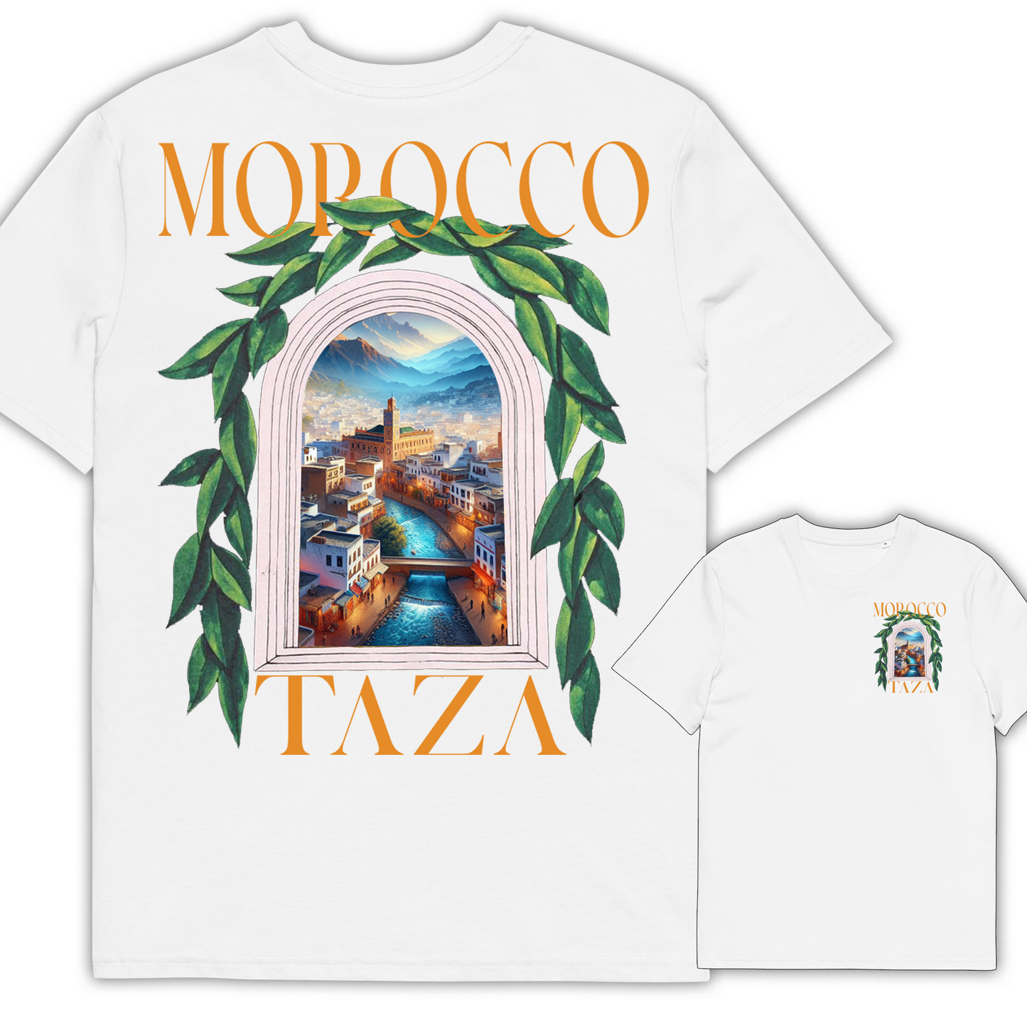 All Moroccan Cities White t-shirt Oversize