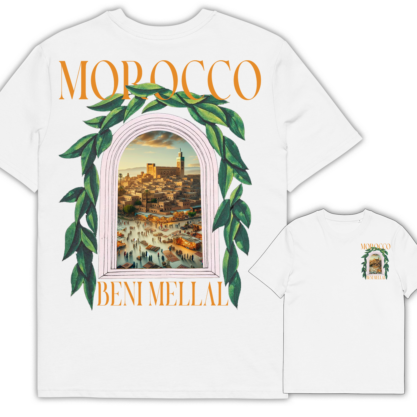 All Moroccan Cities White t-shirt Oversize