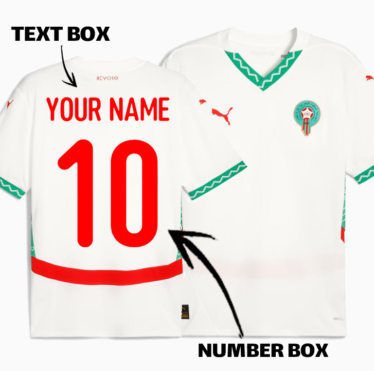 Marokkanisches Fußball-T-Shirt 22-23 {für Männer und Frauen} rot