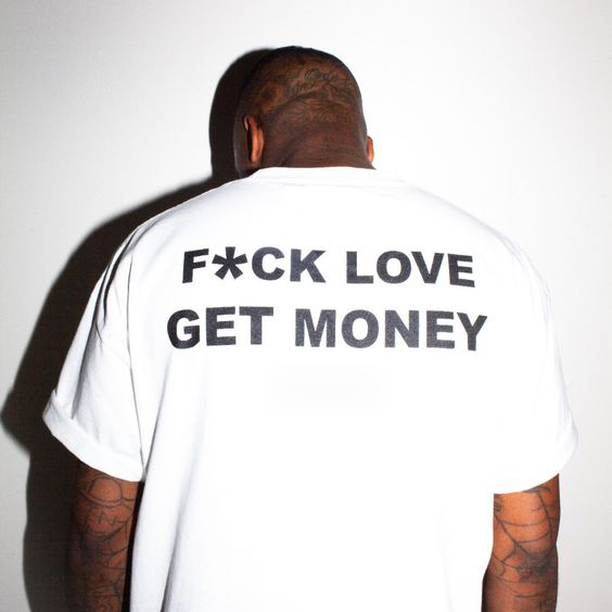 F * CK LIEBE, GELD ERHALTEN-T-Shirt