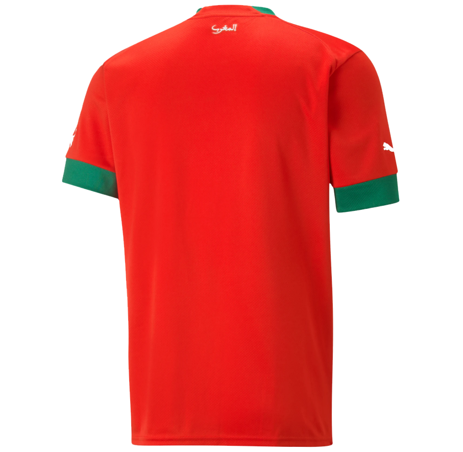 Marokkanisches Fußball-T-Shirt 22-23 {für Männer und Frauen} rot