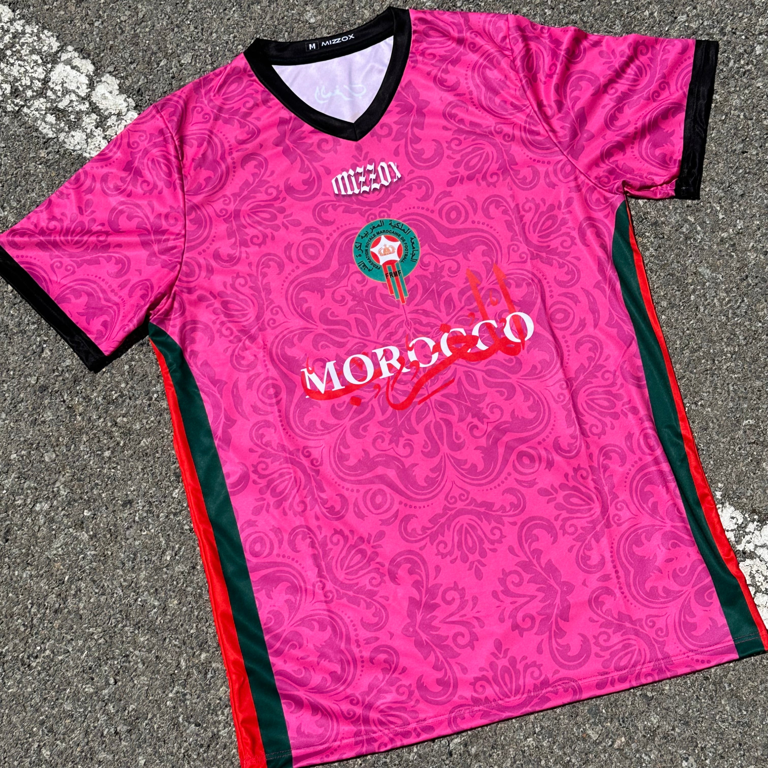 Moroccan football T-shirt 2024  { Luxury Style } Pink 003