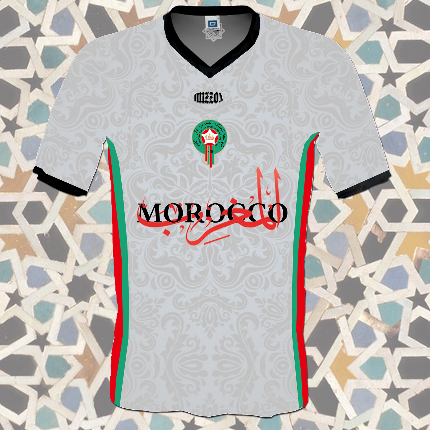 Moroccan football T-shirt 2024  { Luxury Style } White 002