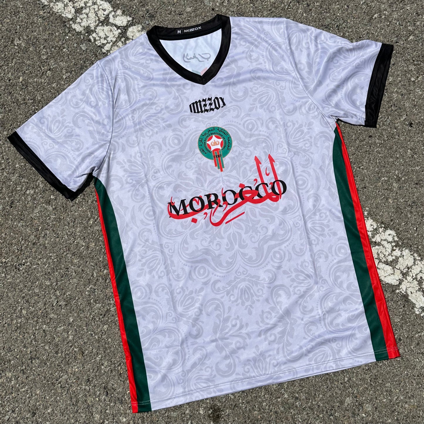 Moroccan football T-shirt 2024  { Luxury Style } White 002