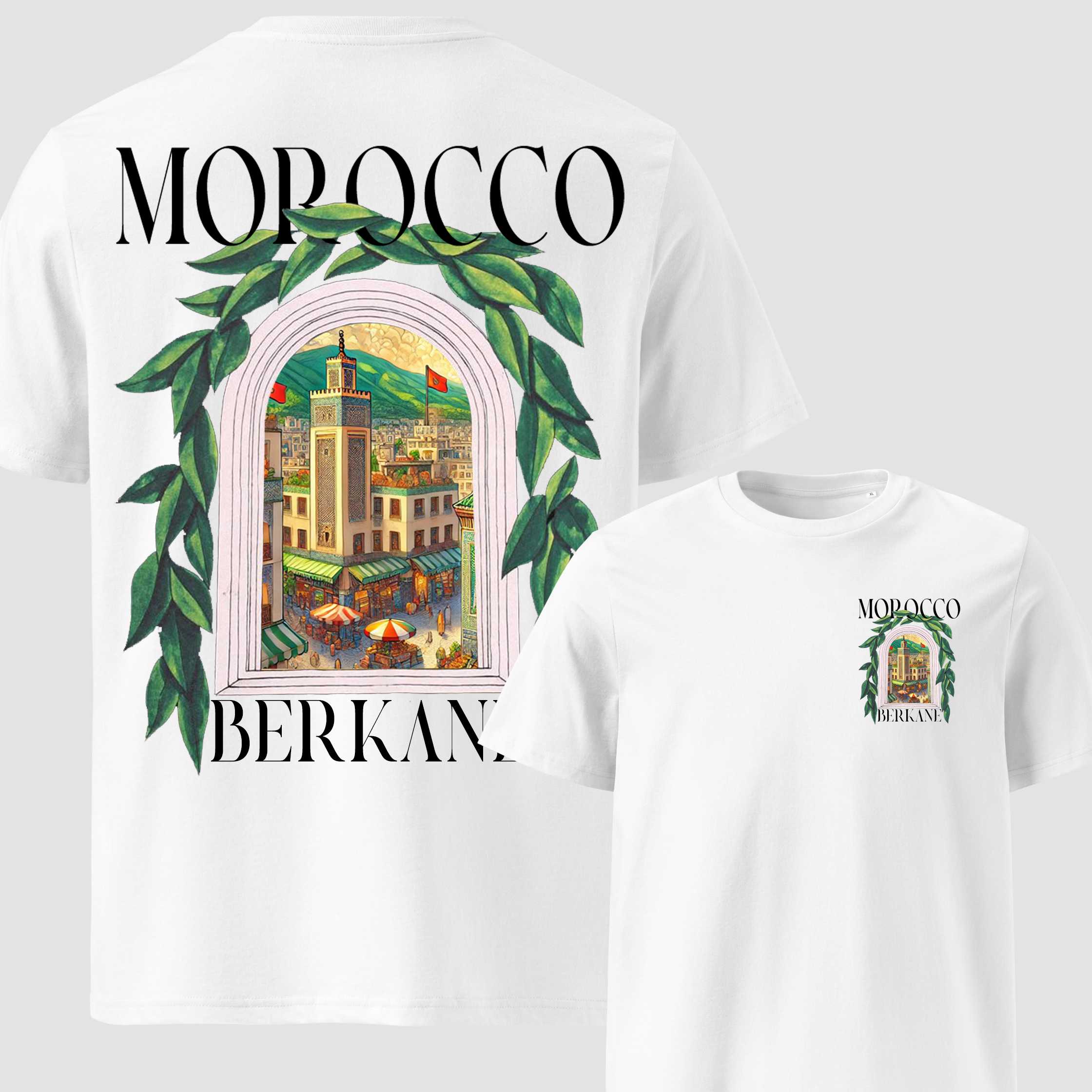 All Moroccan Cities White t-shirt Oversize