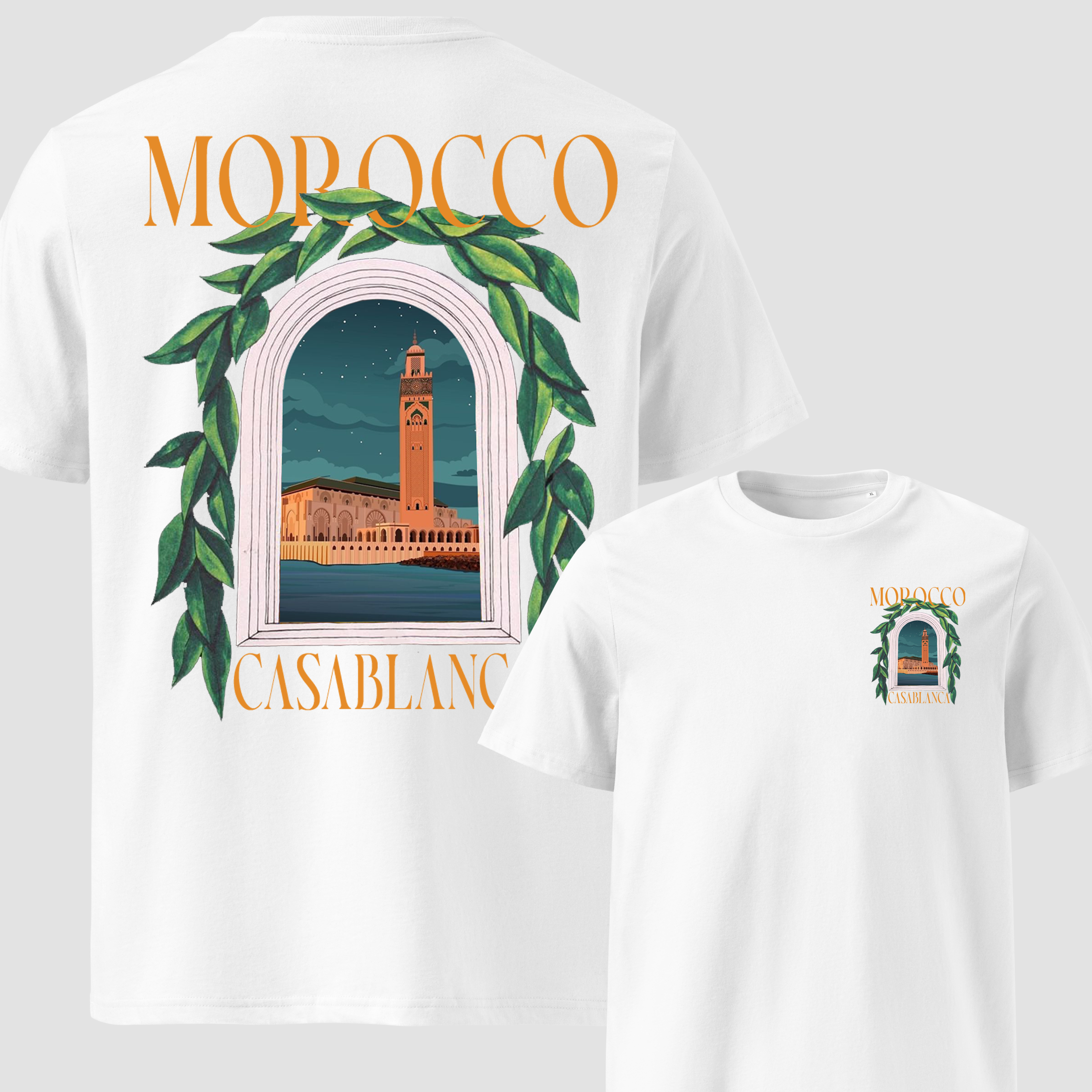 All Moroccan Cities White t-shirt Oversize