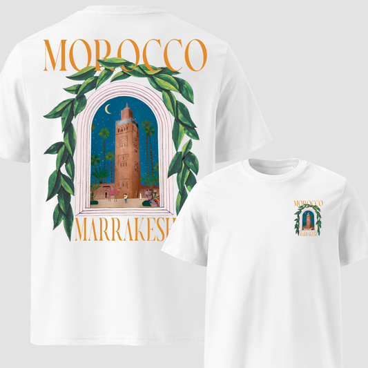 Moroccan Cities White t-shirt Oversize