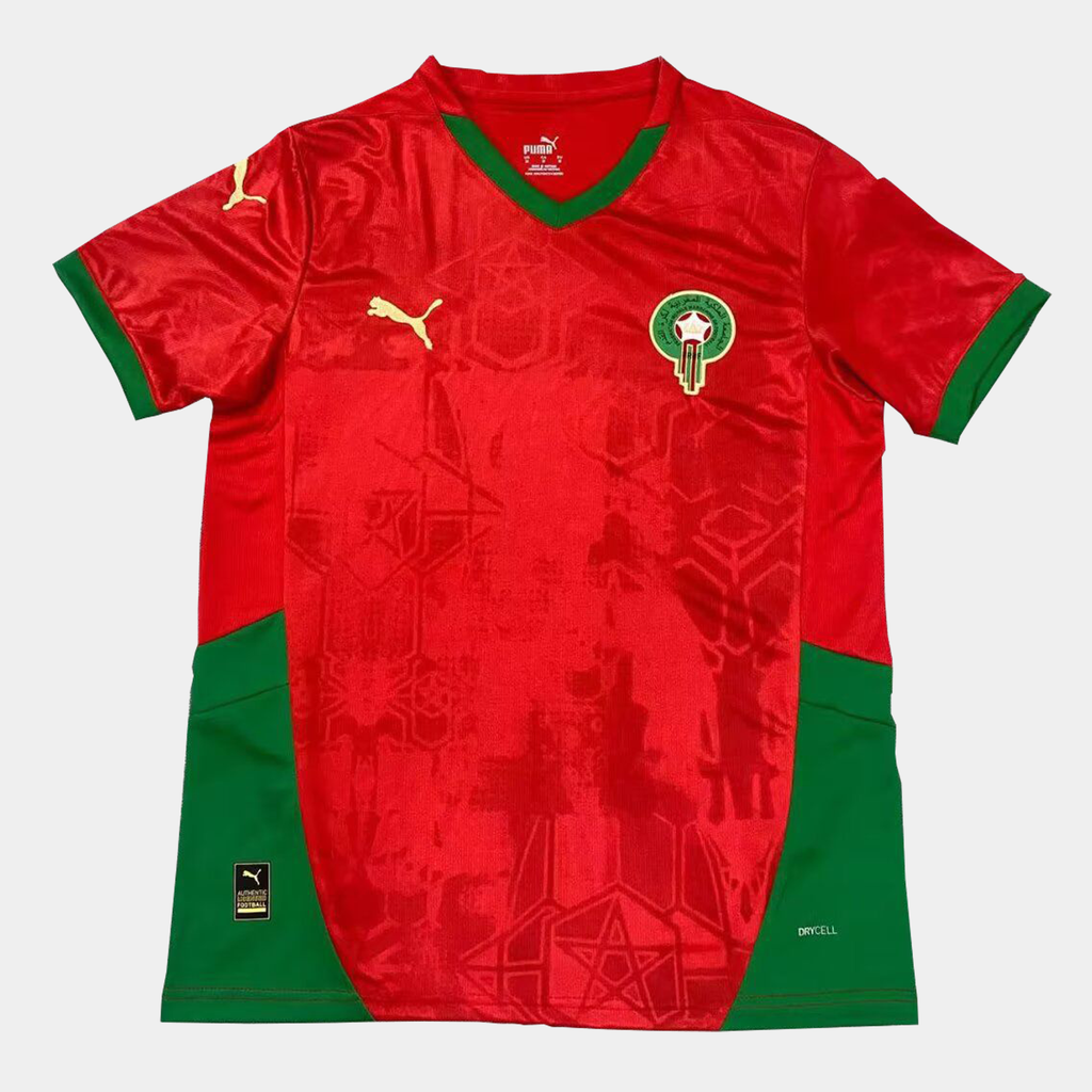 Moroccan special  design football t-shirt { for men & women } red