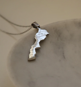 Moroccan map necklace