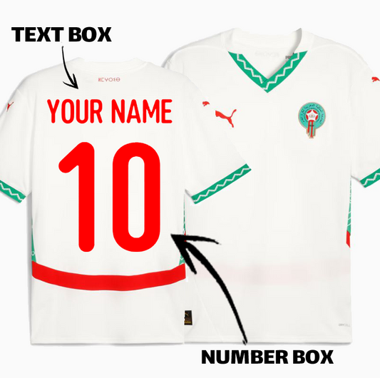 Moroccan new football t-shirt 2025 { for men & women } White