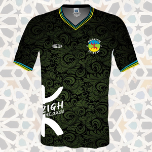 T-shirt football Amazigh Noir { pour homme &amp; femme } COLLECTION 002 