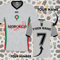Moroccan football T-shirt 2024  { Luxury Style } White 002