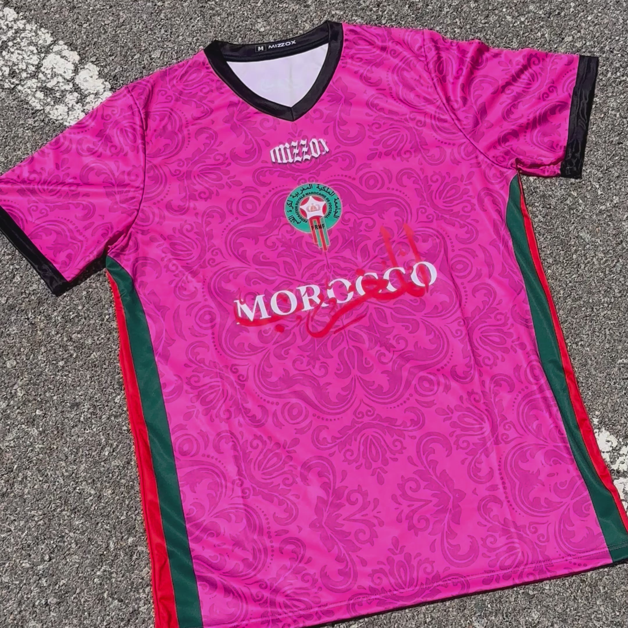 Moroccan football T-shirt 2024  { Luxury Style } Pink 003