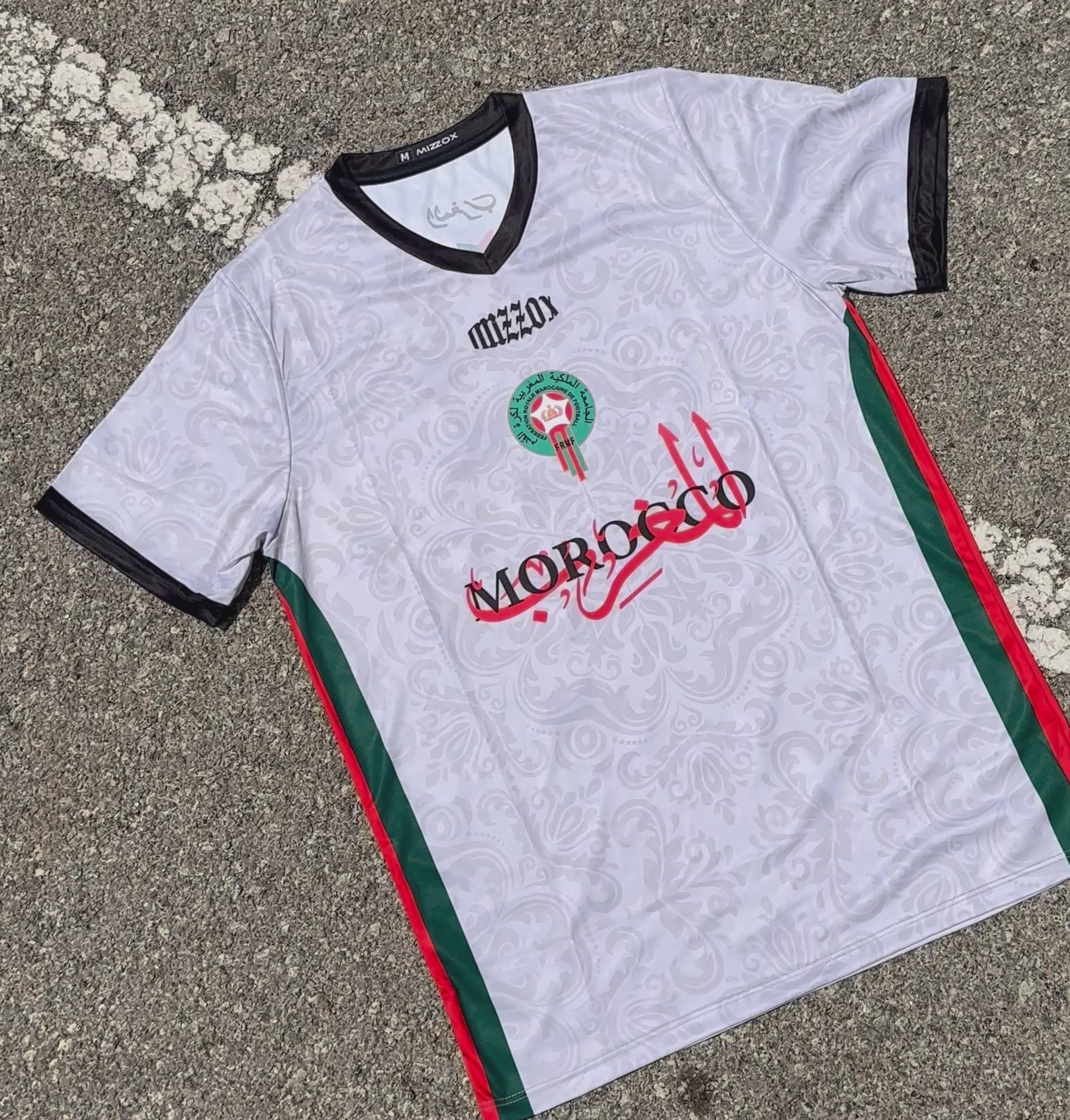 Moroccan football T-shirt 2024  { Luxury Style } White 002