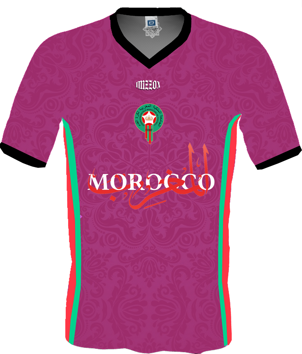 Moroccan football T-shirt 2024  { Luxury Style } Pink 003