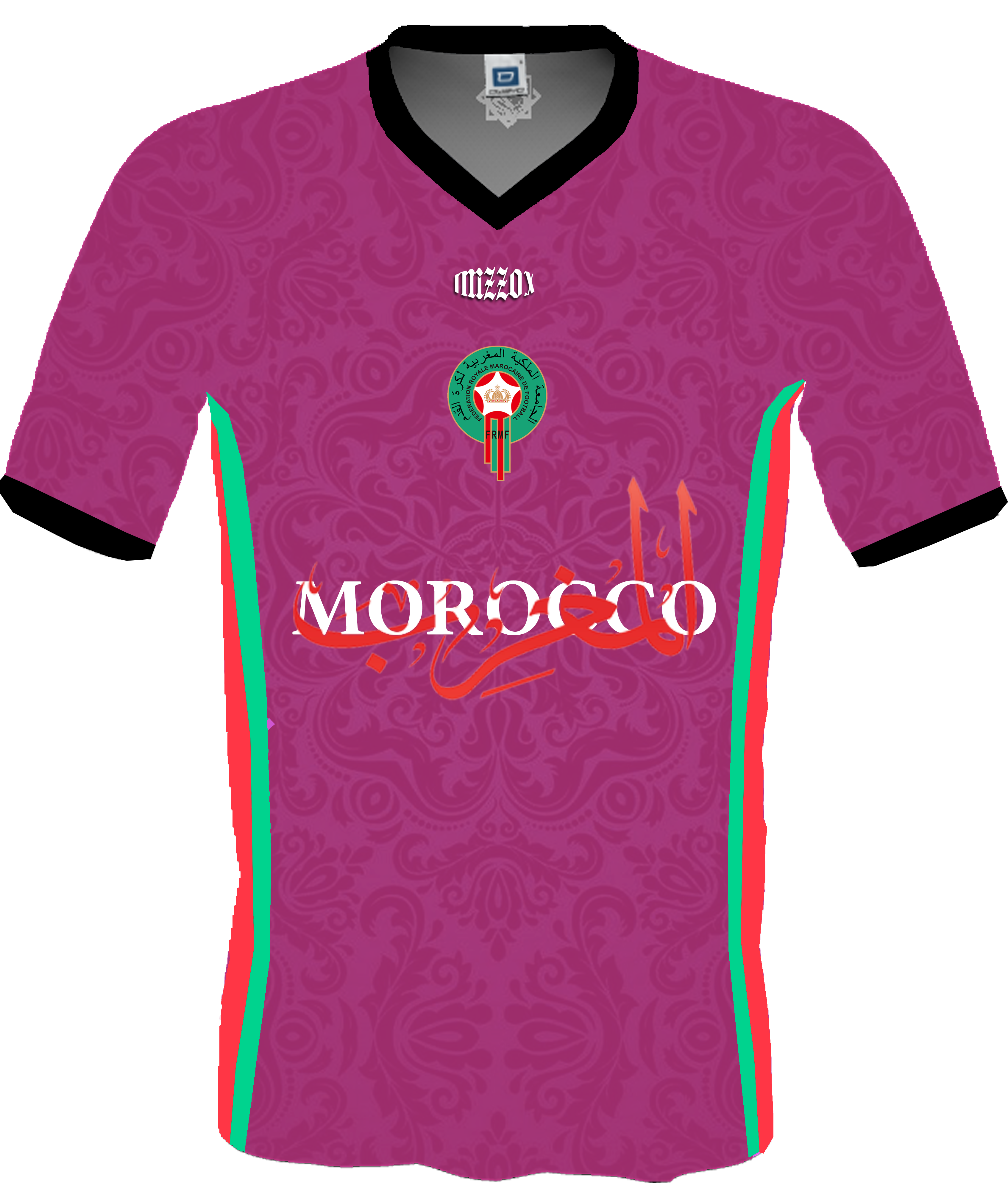 Moroccan football T-shirt 2024  { Luxury Style } Pink 003