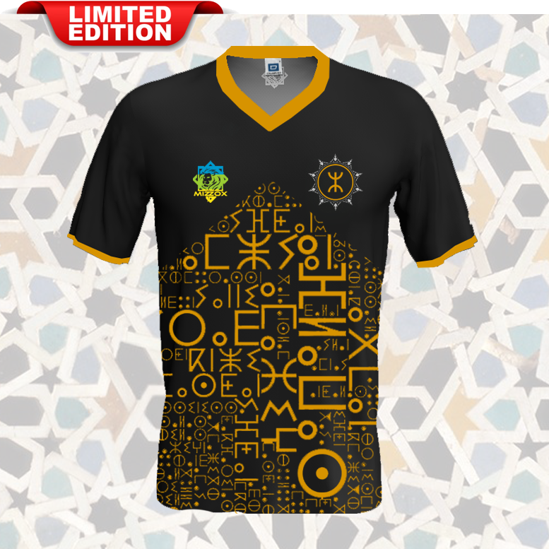 Amazigh football t-shirt Black { for men & women } COLLECTION 002