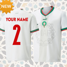 Lade das Bild in den Galerie-Viewer, Marokkanisches Fußball-T-Shirt 22-23 {für Männer und Frauen} WEISS
