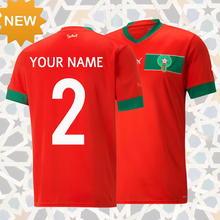 Lade das Bild in den Galerie-Viewer, Marokkanisches Fußball-T-Shirt 22-23 {für Männer und Frauen} rot
