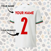 Lade das Bild in den Galerie-Viewer, Marokkanisches Fußball-T-Shirt 22-23 {für Männer und Frauen} WEISS
